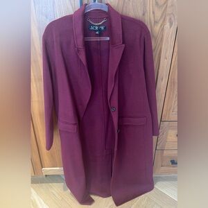 J. Crew Burgundy Trench Coat